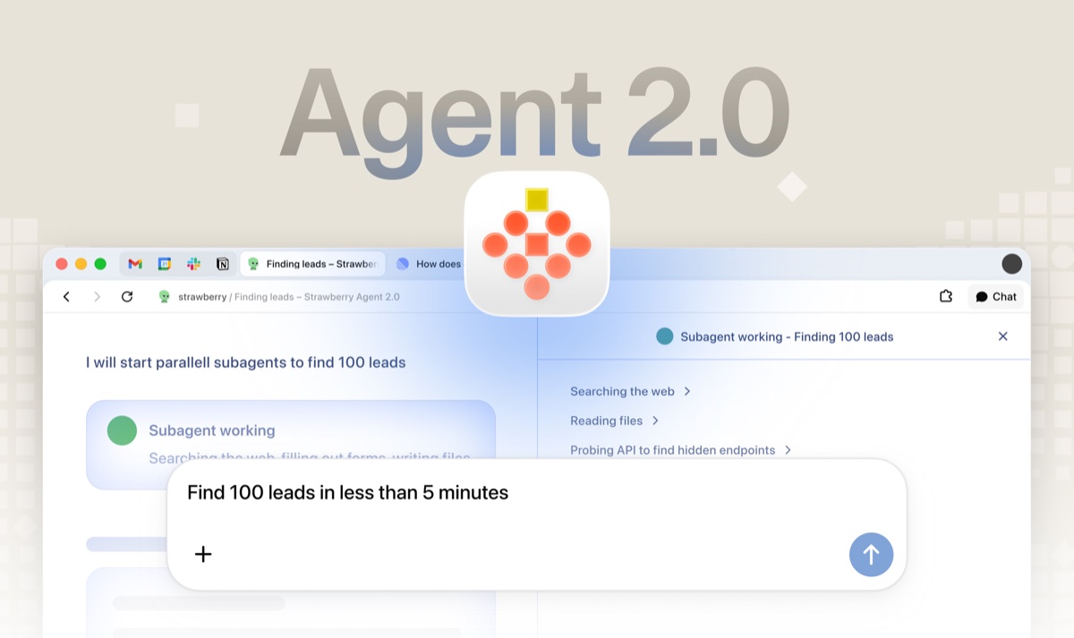 Strawberry’s AI agent finding leads in the browser
